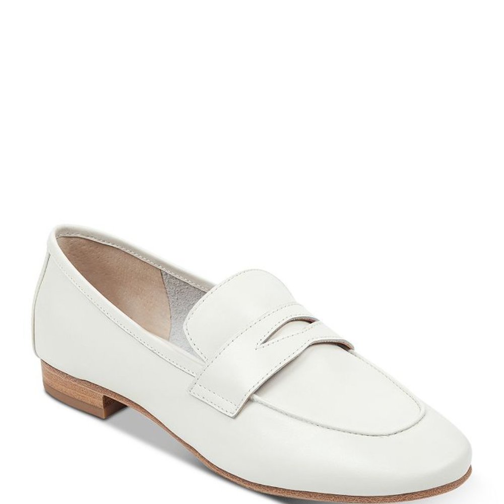 Marc Fisher Chang Loafers in Ivory Leather NEVER WORN!